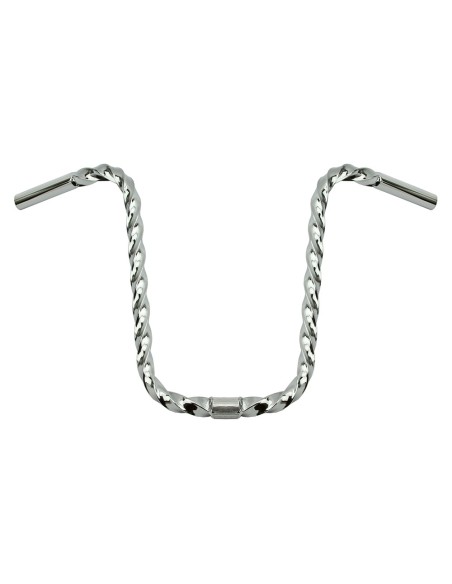 U Square Twisted Handlebar 13 25.4mm Chrome.